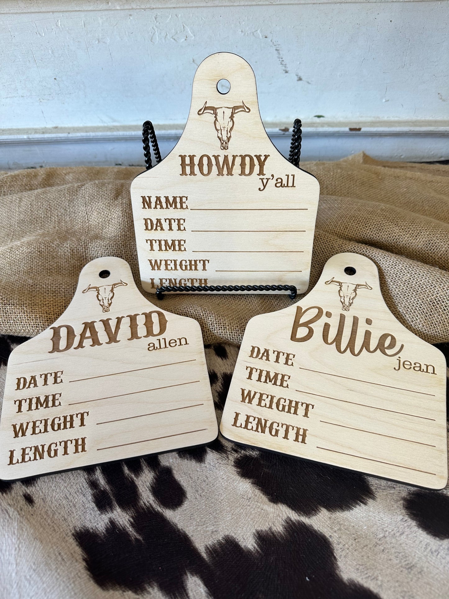Cattle Tag Birth Announcement