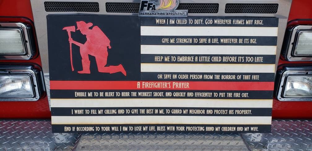 Firefighter Prayer Flag