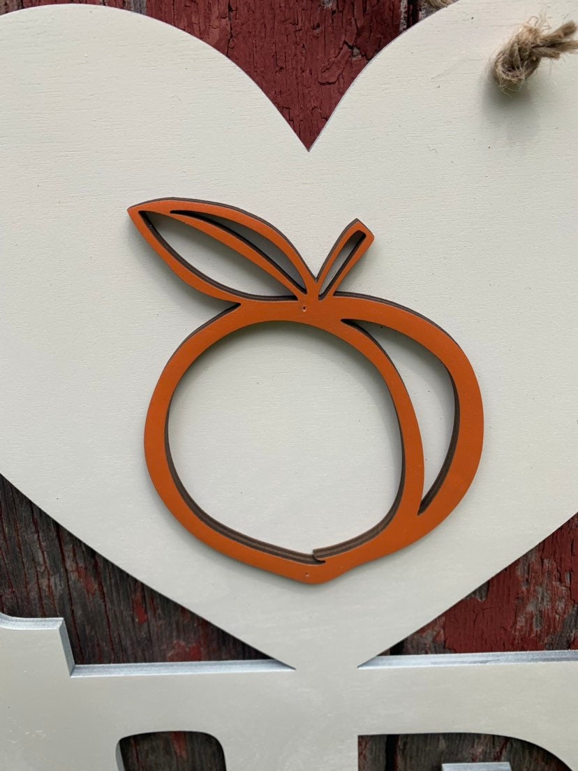 Georgia Peach Door Hanger