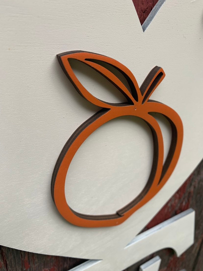 Georgia Peach Door Hanger