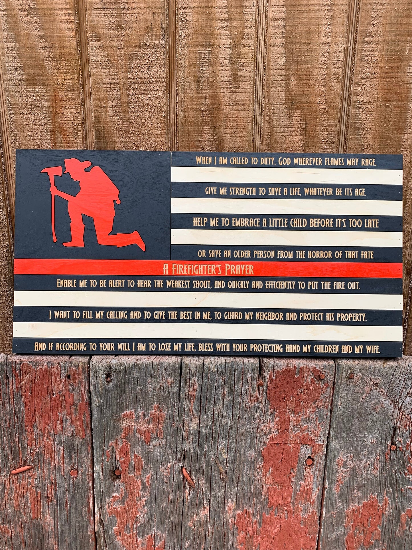 Firefighter Prayer Flag