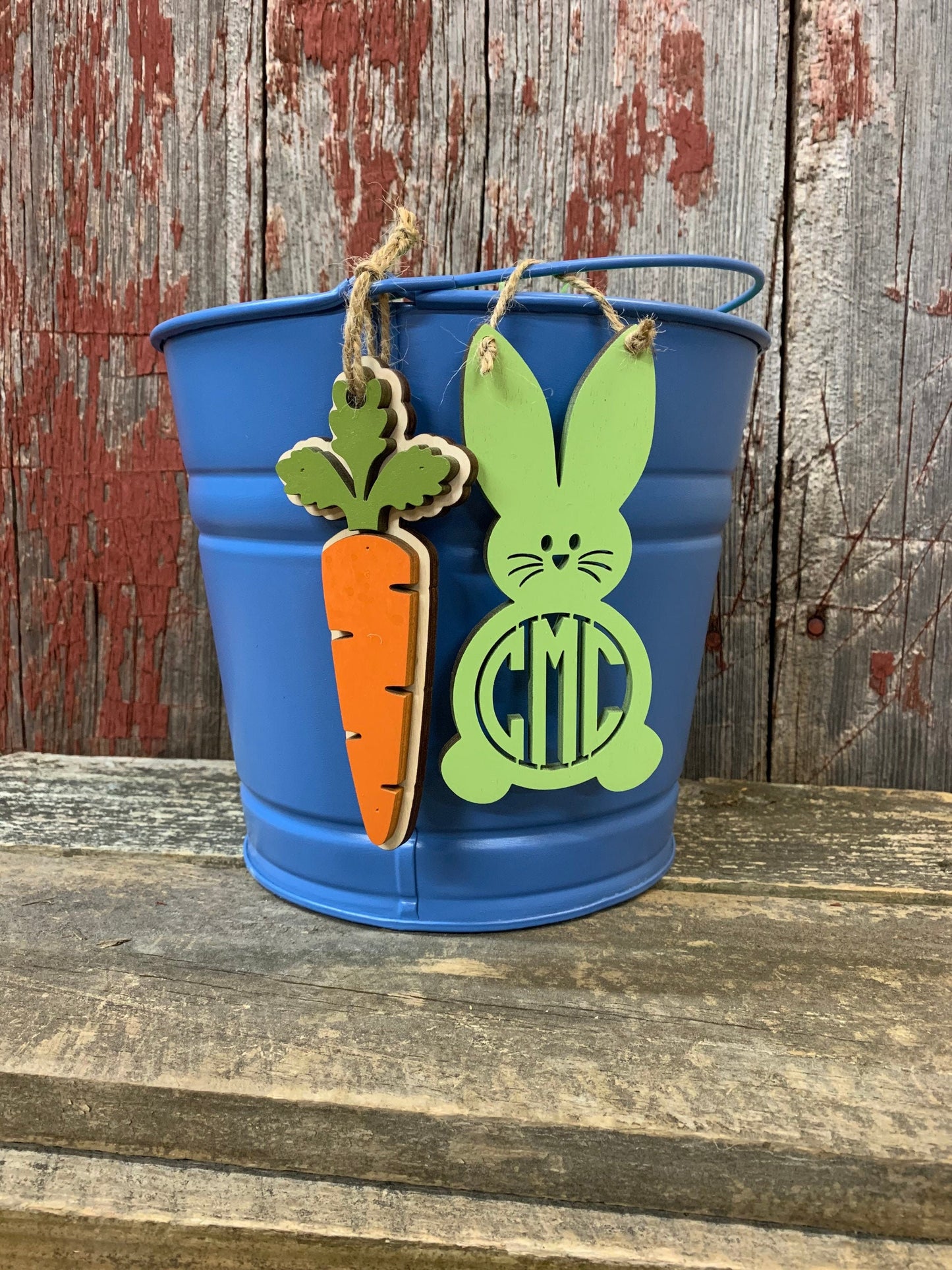 Monogram Basket Name Tag