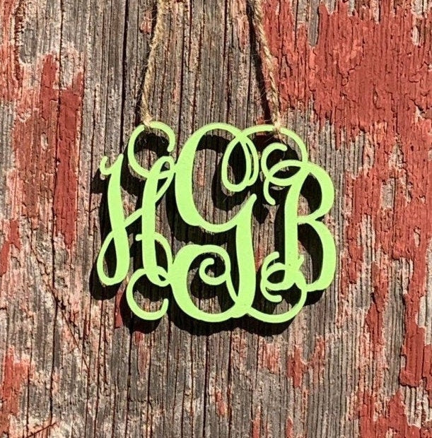 Monogram Car Charm