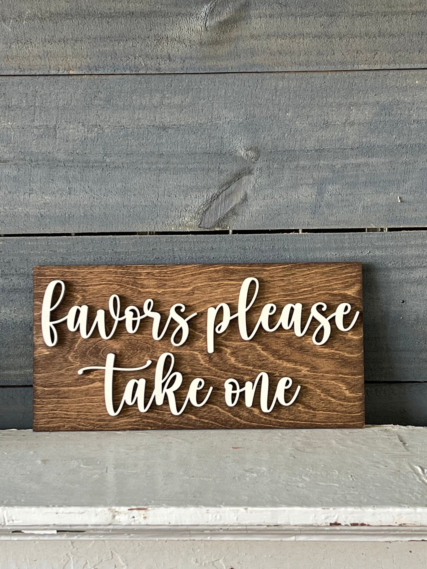 Favor Reception Sign