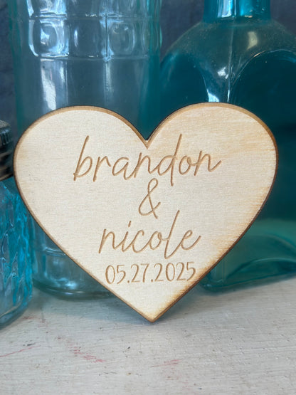 Heart Wedding Magnets