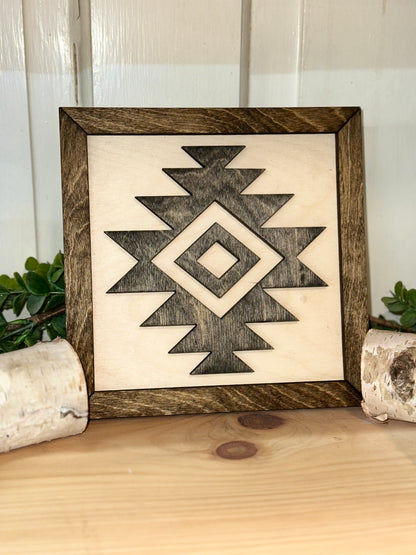 Aztec Wooden Accent Sign