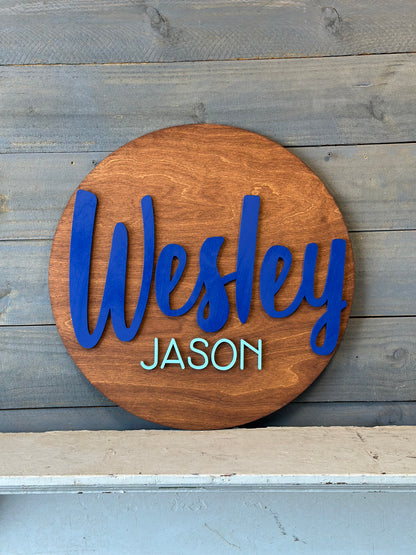 Nursery Wood Name Sign