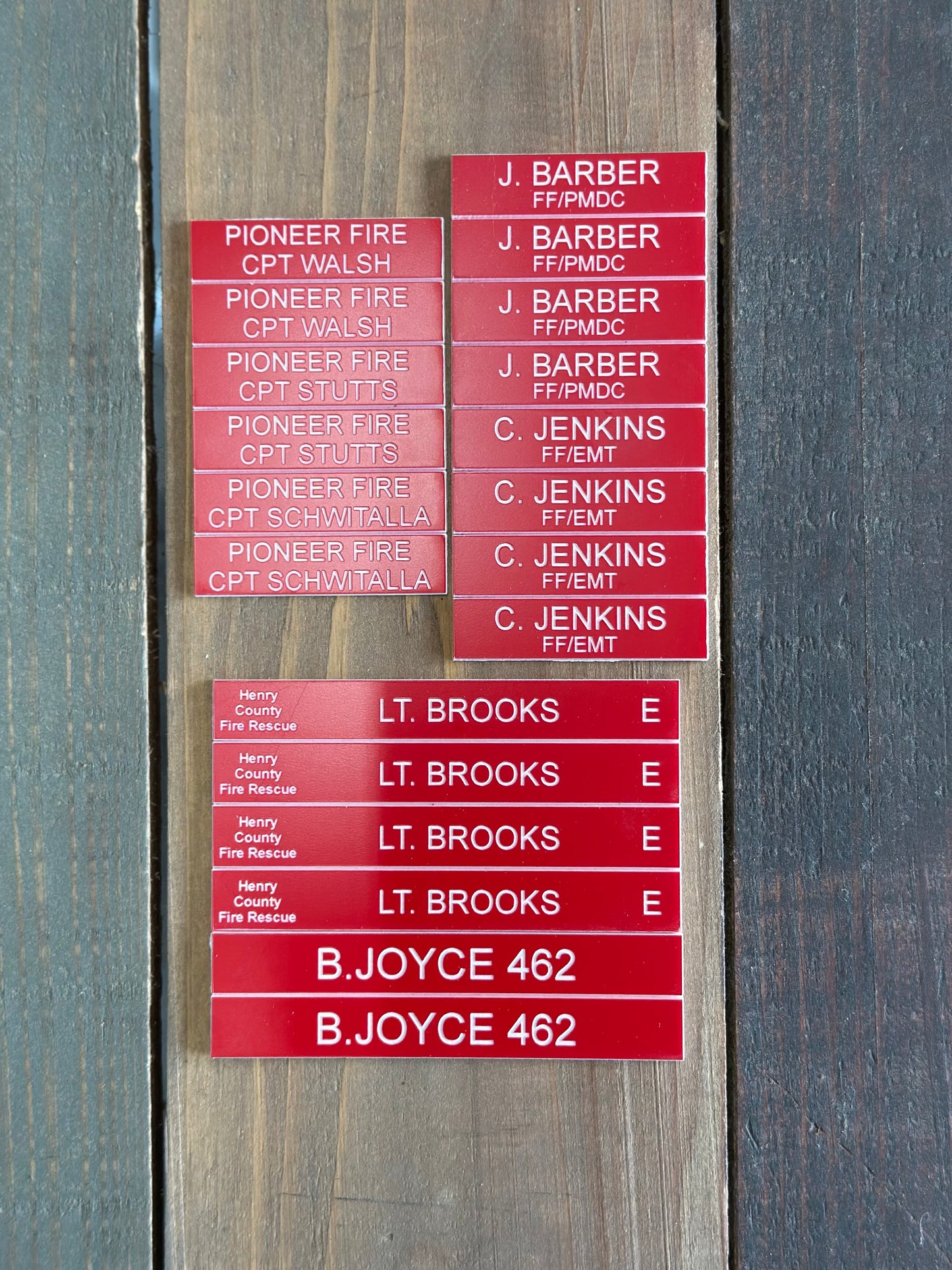 Accountability Tags for Fire Department Command