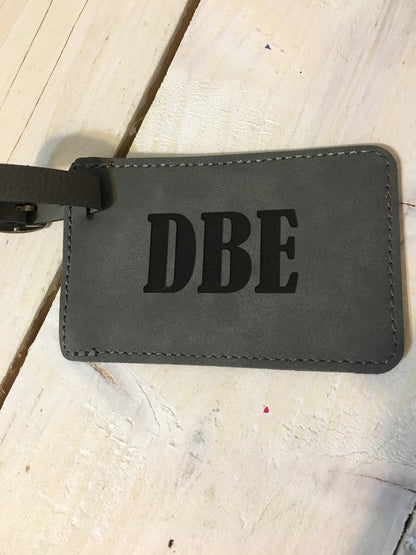 Personalized Luggage Tags, Monogram Luggage Tags, Leatherette Luggage Tags