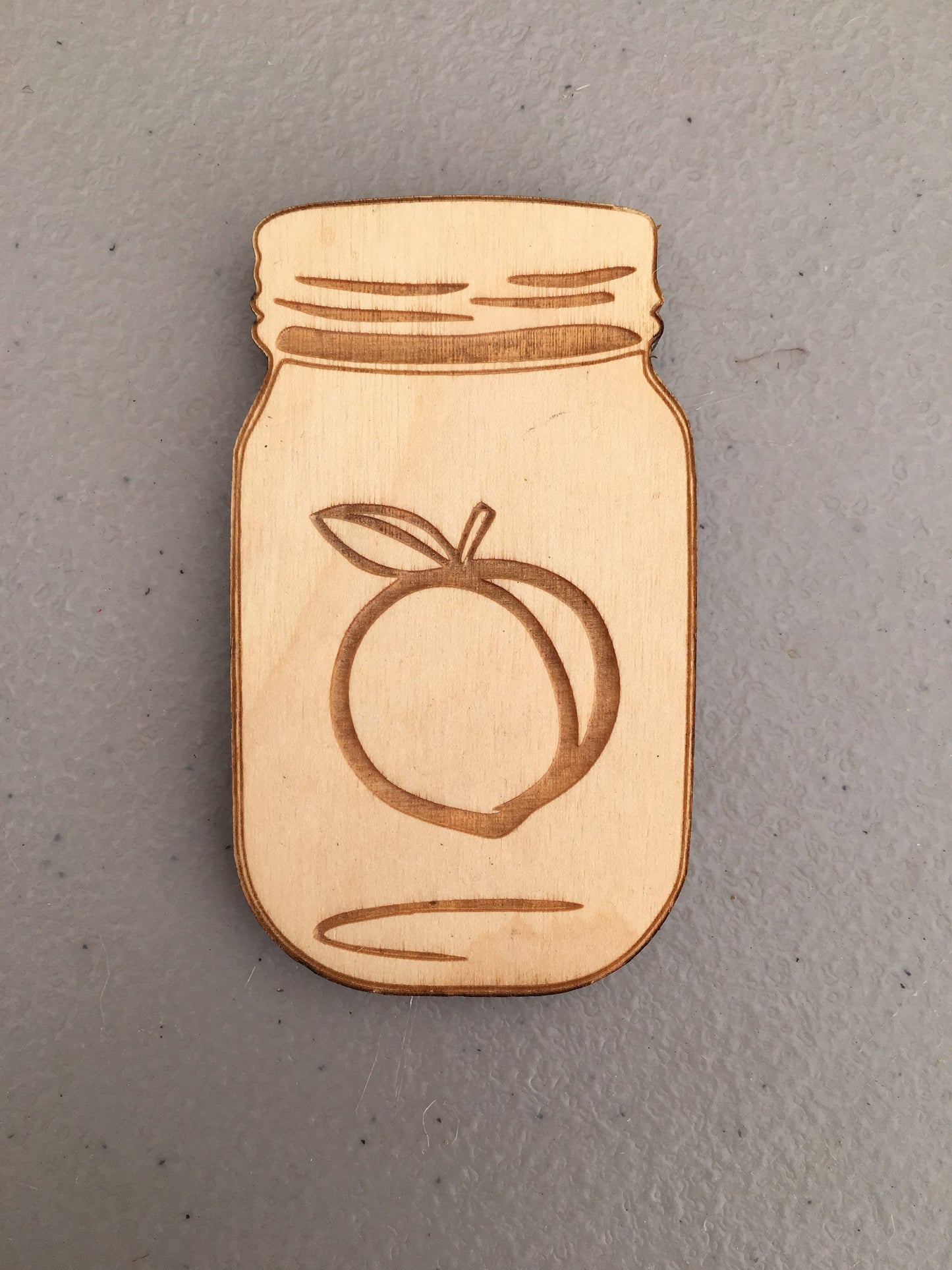 Mason Jar Peach Magnet