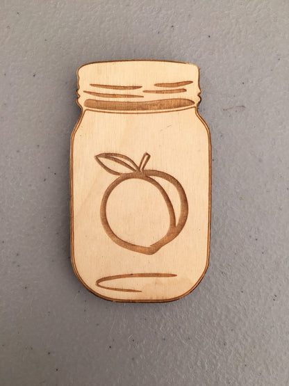 Mason Jar Peach Magnet