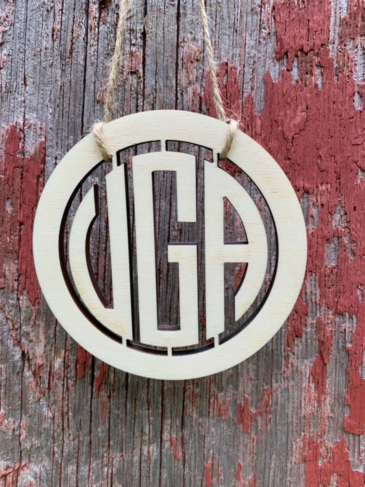 Monogram Car Charm, Wood, Homecoming Mum