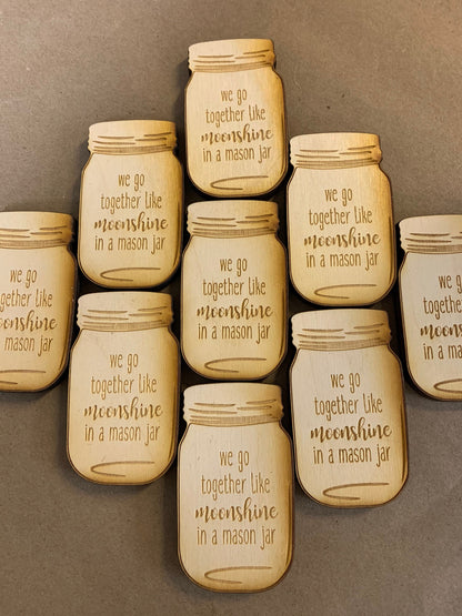 Mason Jar Magnets, Wedding Favors