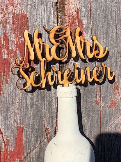 Mr and Mrs, Wedding Cake Topper
