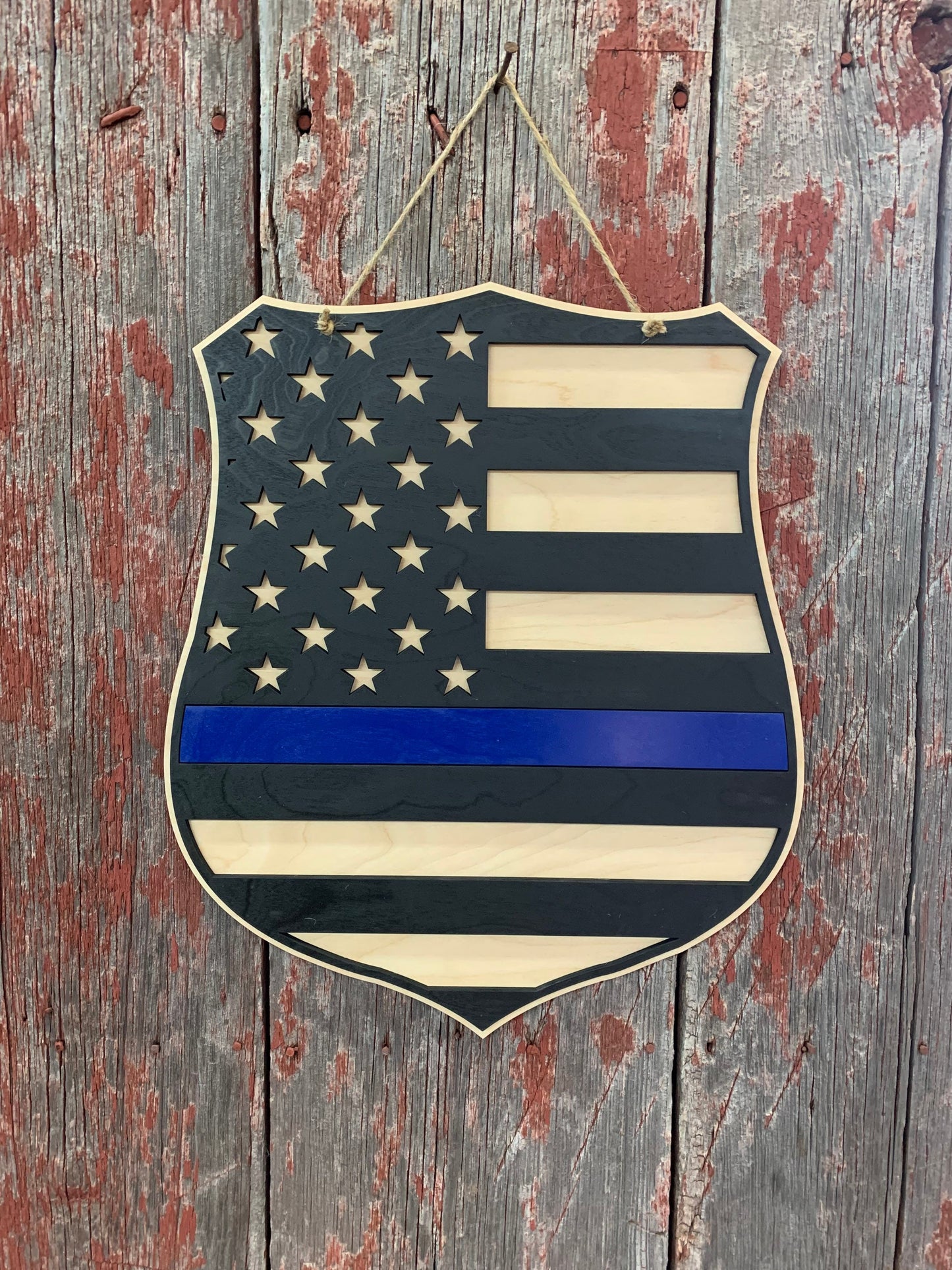 Police Badge American Flag