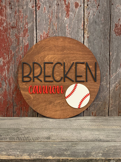 Baseball Nursery Sign