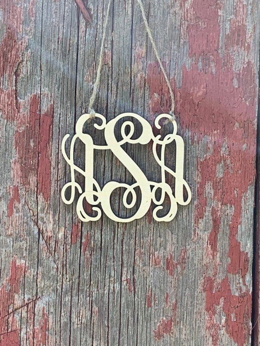Monogram Car Charm, Unpainted, Wood, Homecoming Mum