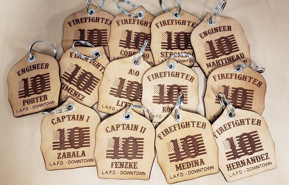 Personalized Firefighter Keychain