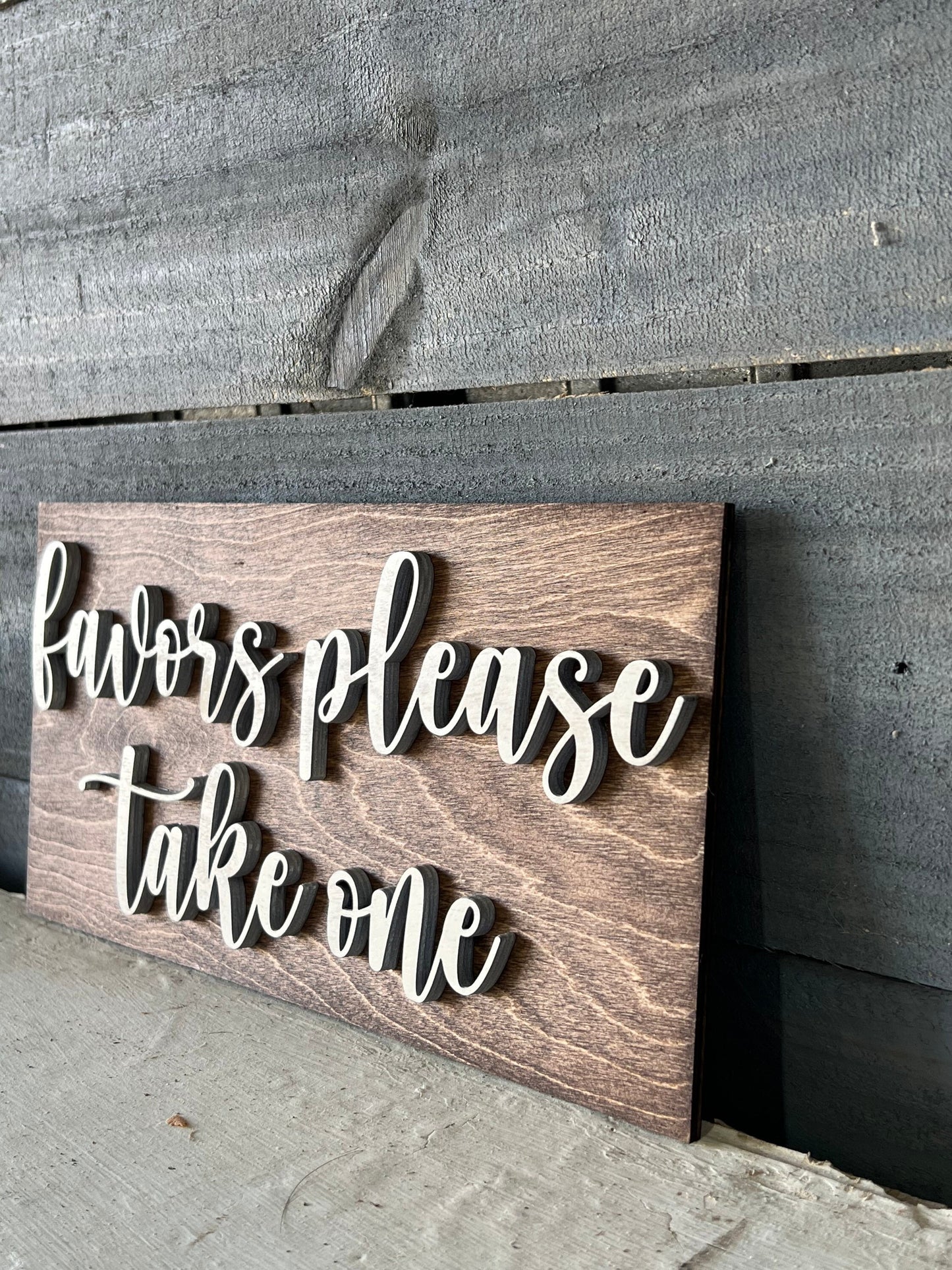 Favor Reception Sign