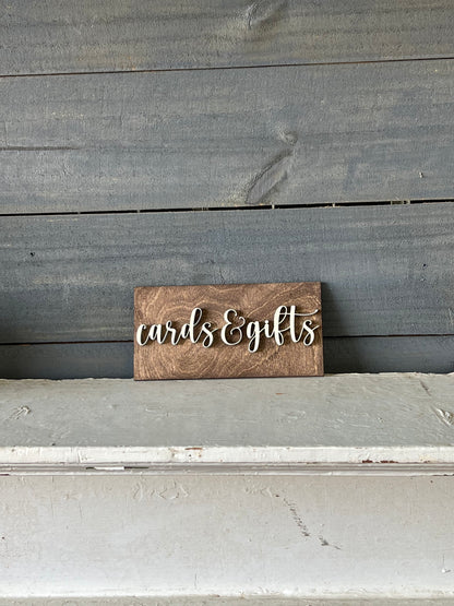 Cards and Gifts Reception Sign