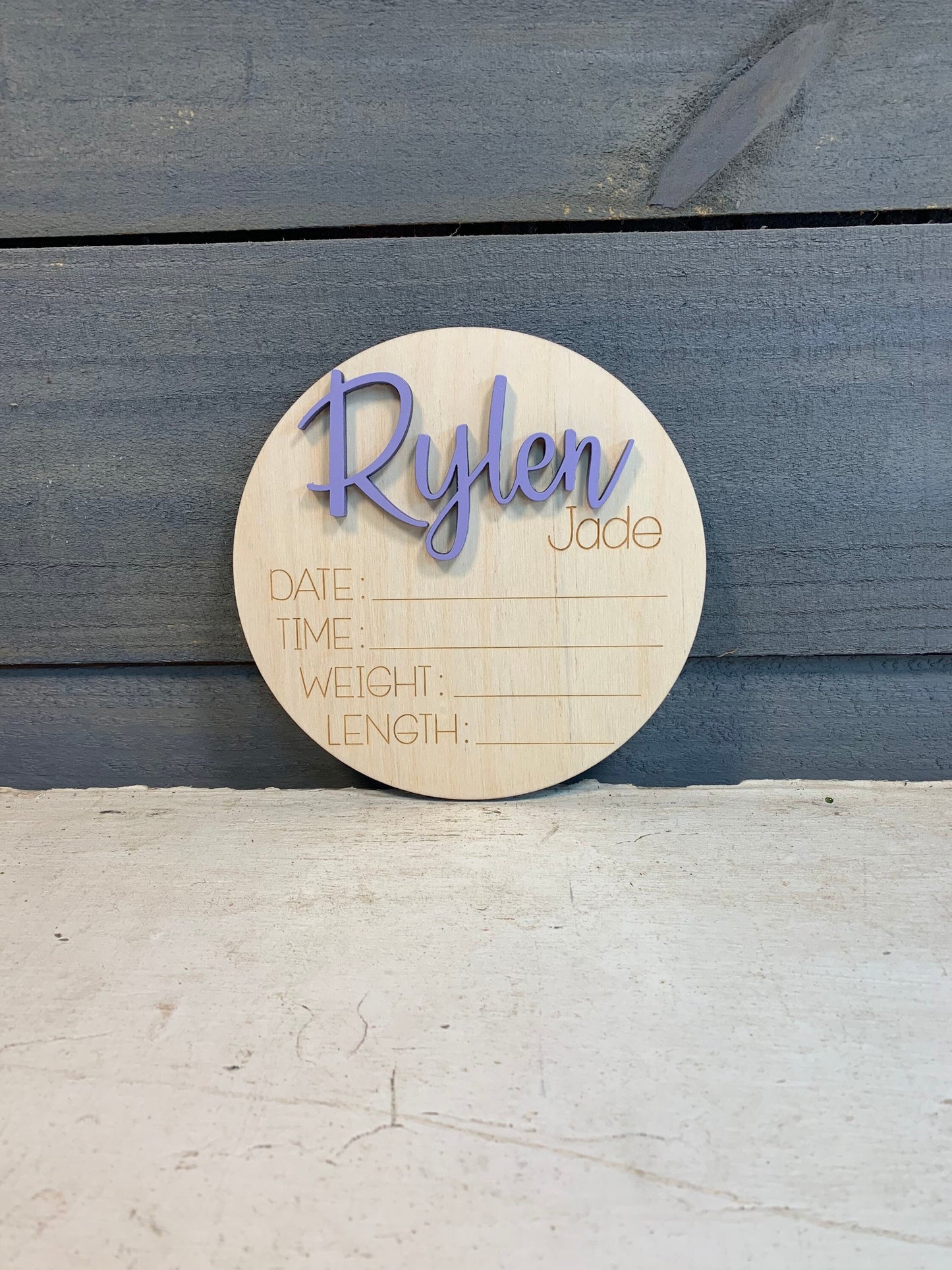 Wooden Birth Announcement, Nursery Sign, Name Sign, Hospital Sign