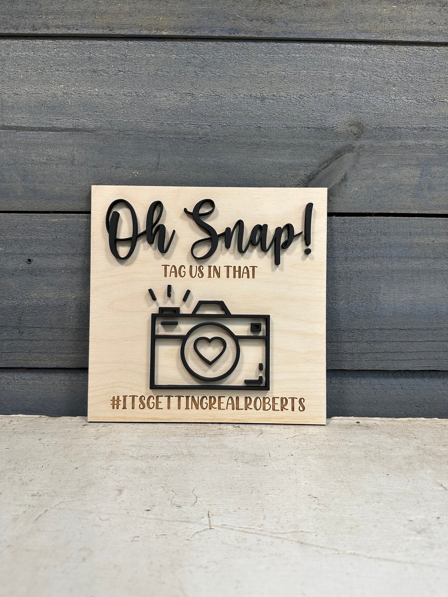 Oh Snap Wedding Sign