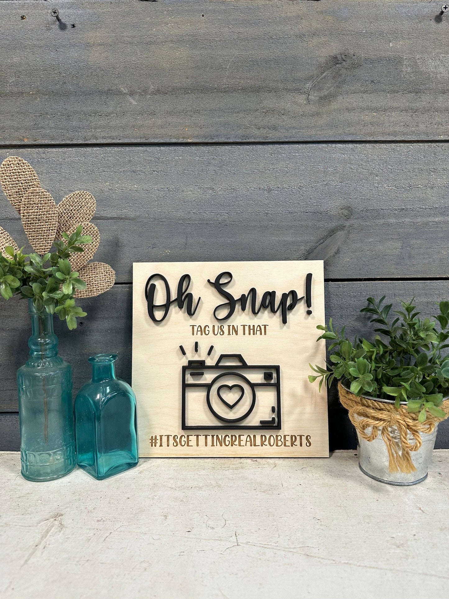 Oh Snap Wedding Sign