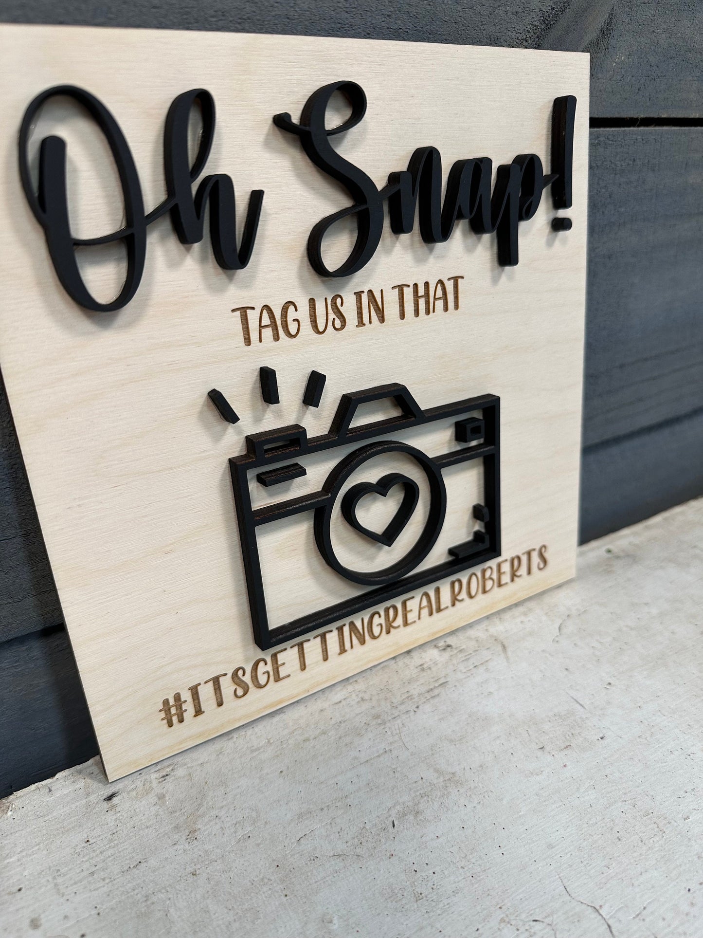 Oh Snap Wedding Sign